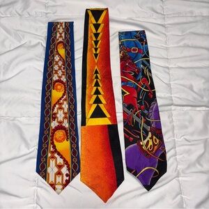 lot of 3! Rush Limbaugh, no boundaries collection silk ties vintage 90s
